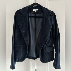 Kenar Navy Velvet Blazer